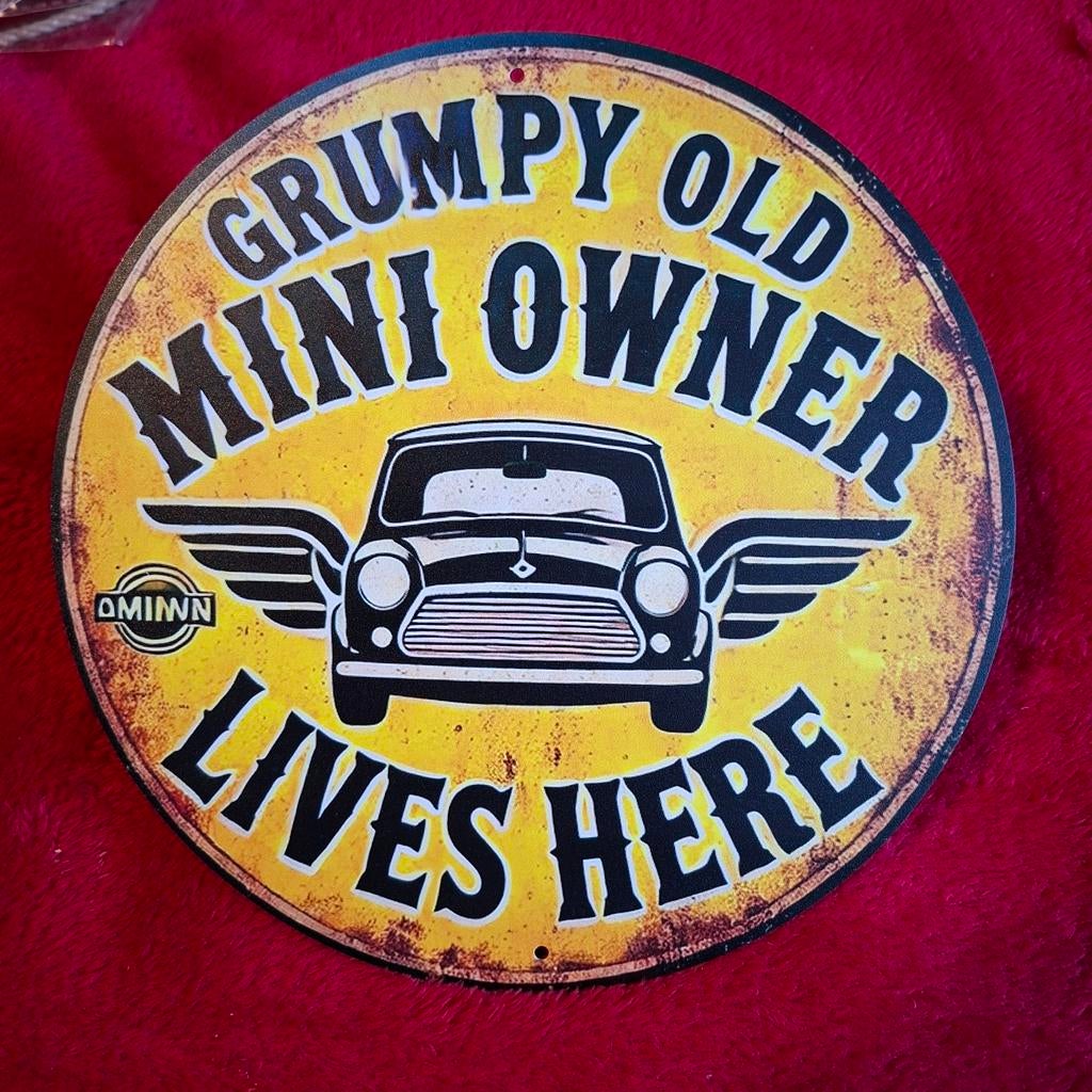 Mini Cooper decoratie borden klassieke mini, Ophalen of Verzenden, Zo goed als nieuw