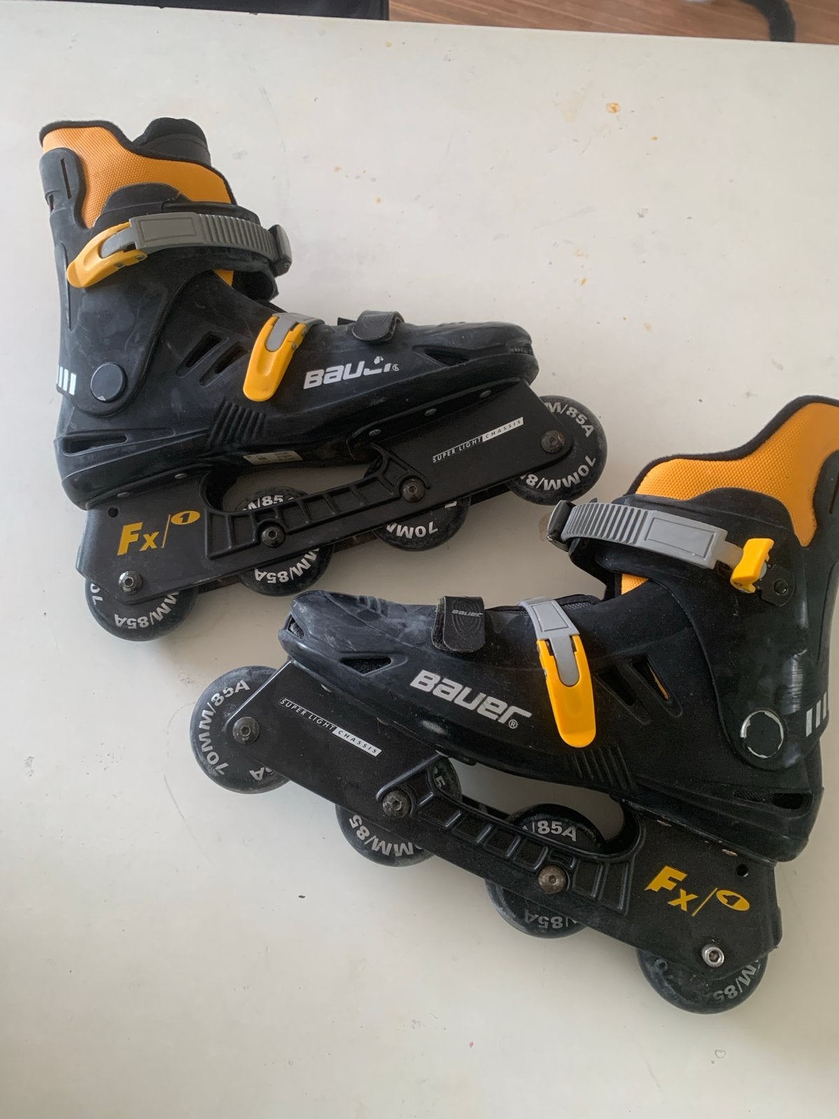 Bauer FX1 Inline Skates mt 43 met Bescherming - Maat XL, Ophalen, Gebruikt, Bauer, Inline skates 4 wielen