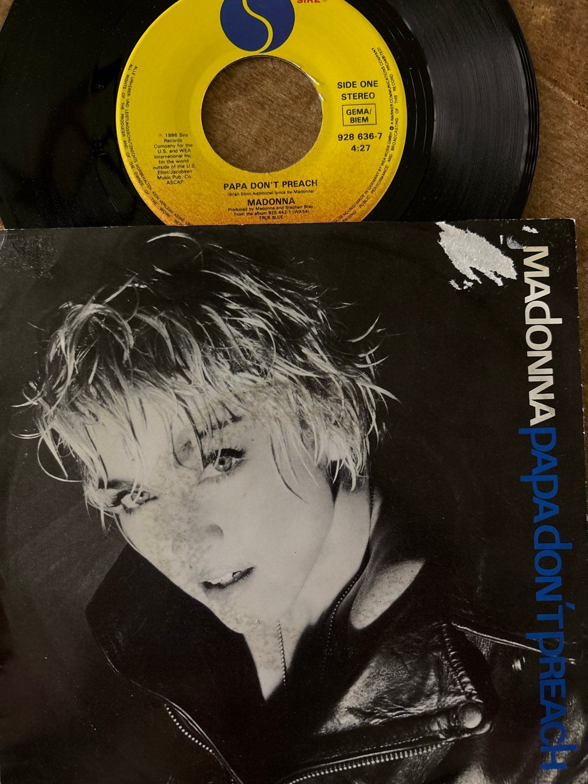 Madonna - Papa Don't Preach (Vinyl Single), Gebruikt, Originele persing, 7 inch, Ophalen of Verzenden