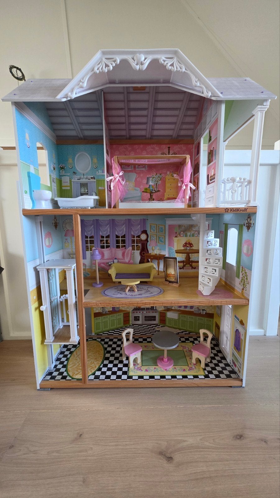 Groot KidKraft Poppenhuis met Meubels en extra's, Ophalen, Gebruikt, Poppenhuis