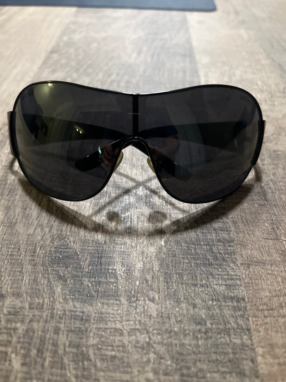 Versace D2333 Zonnebril - Zwart, Zo goed als nieuw, Ophalen, Zonnebril, Zwart, Gianni Versace