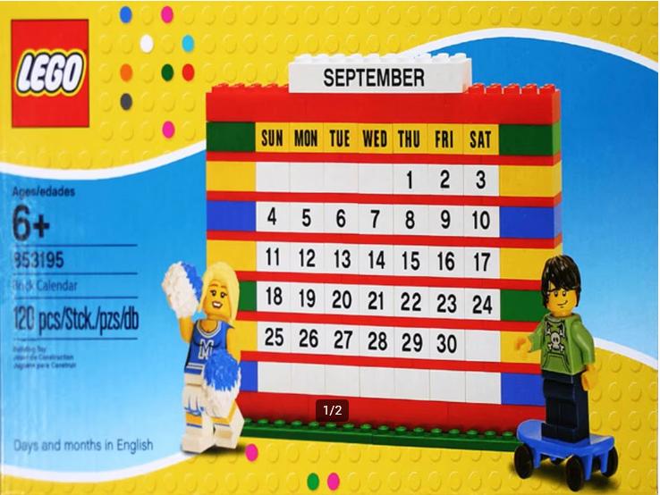 Lego Kalender 853195 dagen + maanden in Engels nw 2 minifig, Overige thema's, Lego, Nieuw, Ophalen of Verzenden