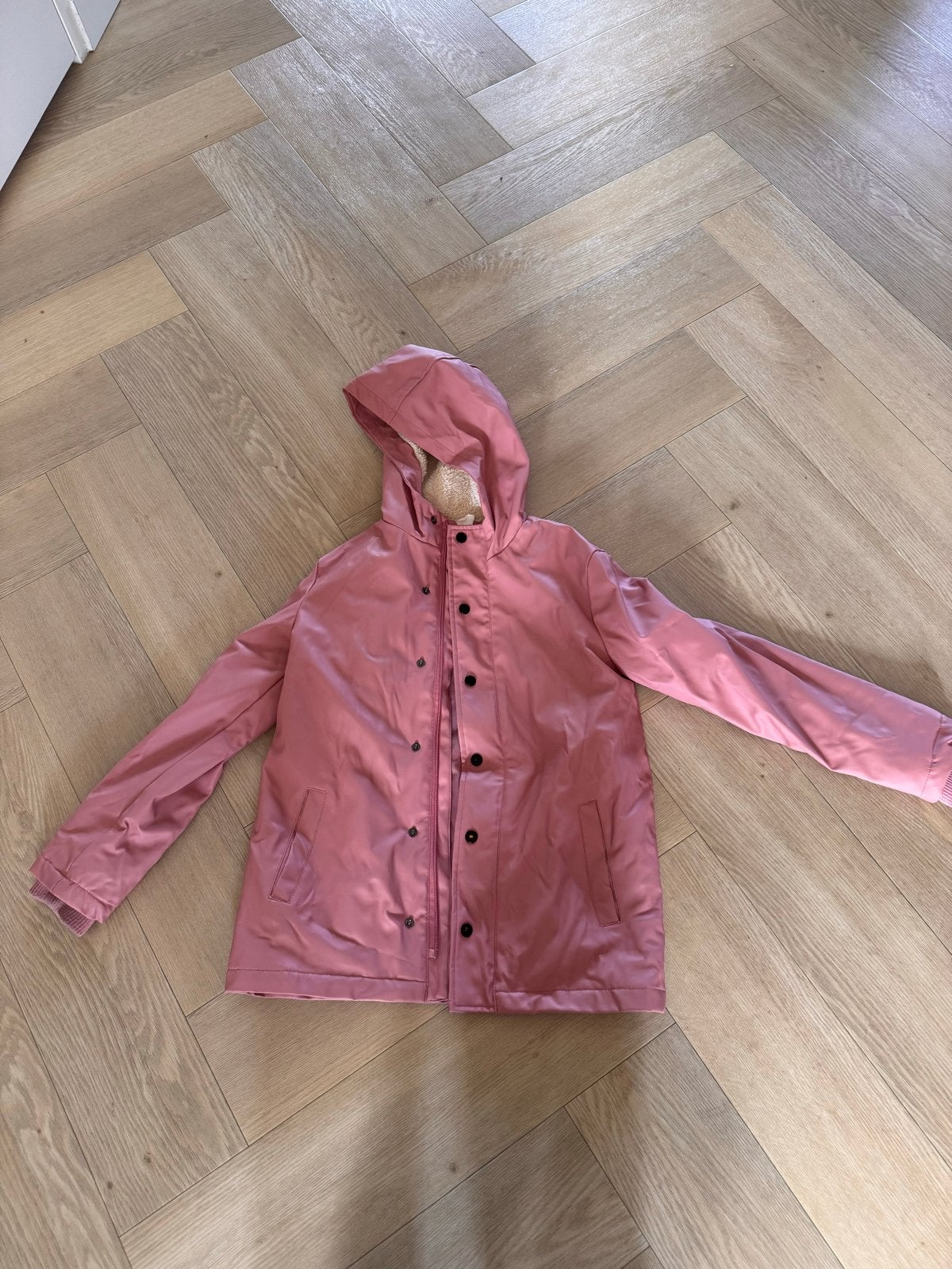 Roze HEMA regenjas maat 146/152, Ophalen of Verzenden, Gebruikt, Meisje, Jas