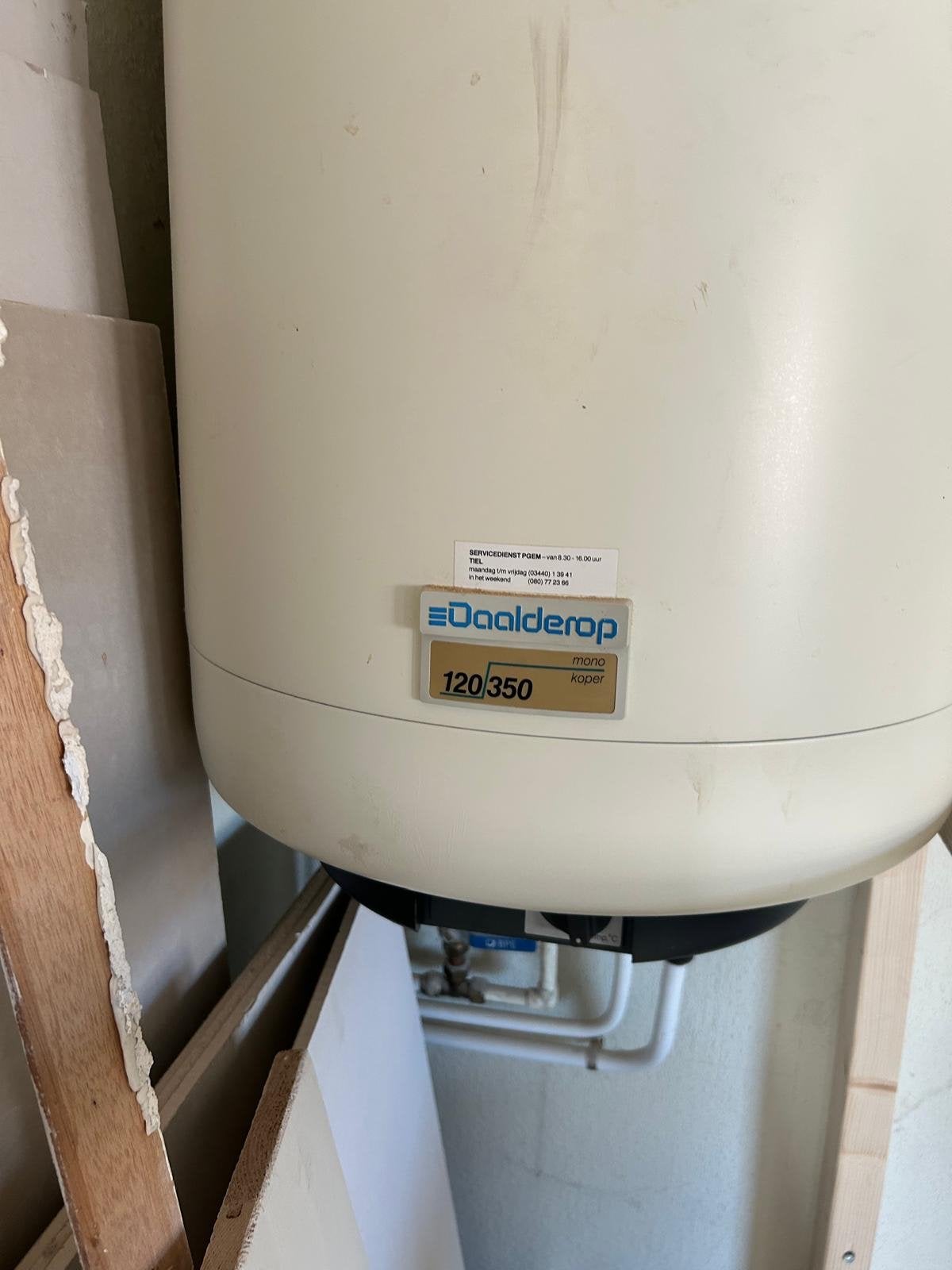 Daalderop Boiler 120/350 - Mono Koper, Ophalen, Gebruikt, 100 liter of meer, Boiler
