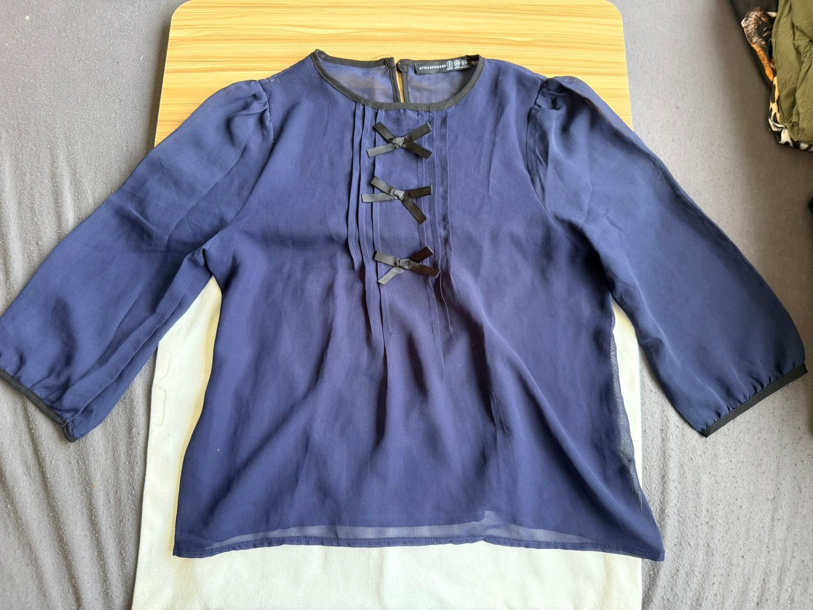 Donkerblauwe blouse shirt maat 34, Ophalen of Verzenden, Zo goed als nieuw, Maat 34 (XS) of kleiner, Blauw