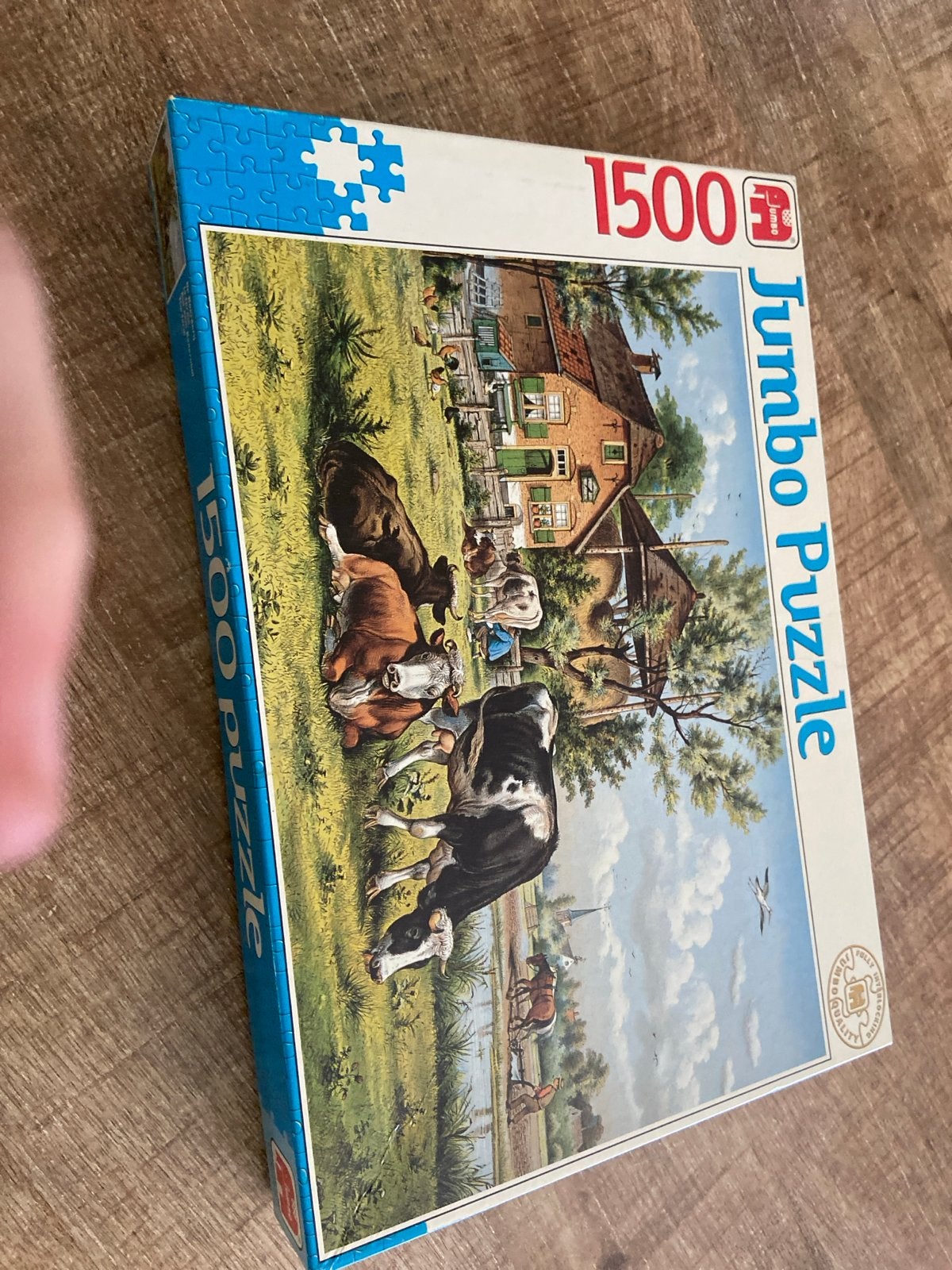 Jumbo Legpuzzel 1500 stukjes - Boerderijtafereel, Hobby en Vrije tijd, Denksport en Puzzels, Ophalen, 500 t/m 1500 stukjes, Gebruikt