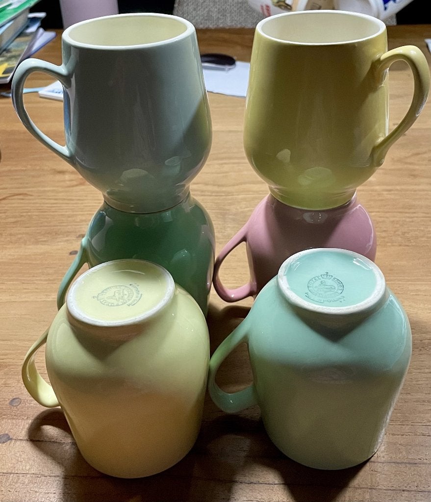Vintage bolle buik bekers 'Marijke' van Petrus Regout, Ophalen of Verzenden