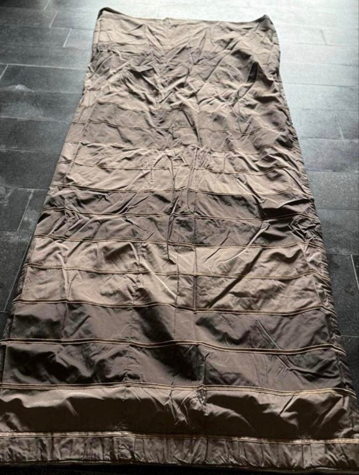 8 verduisterende gordijnen in landelijke stijl., Gebruikt, 100 tot 150 cm, Bruin, 200 cm of meer