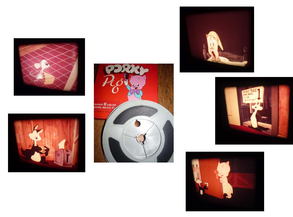 8mm film Porky Pig - Trap Happy Porky - 60mtr - kleur, Ophalen of Verzenden, 8mm film