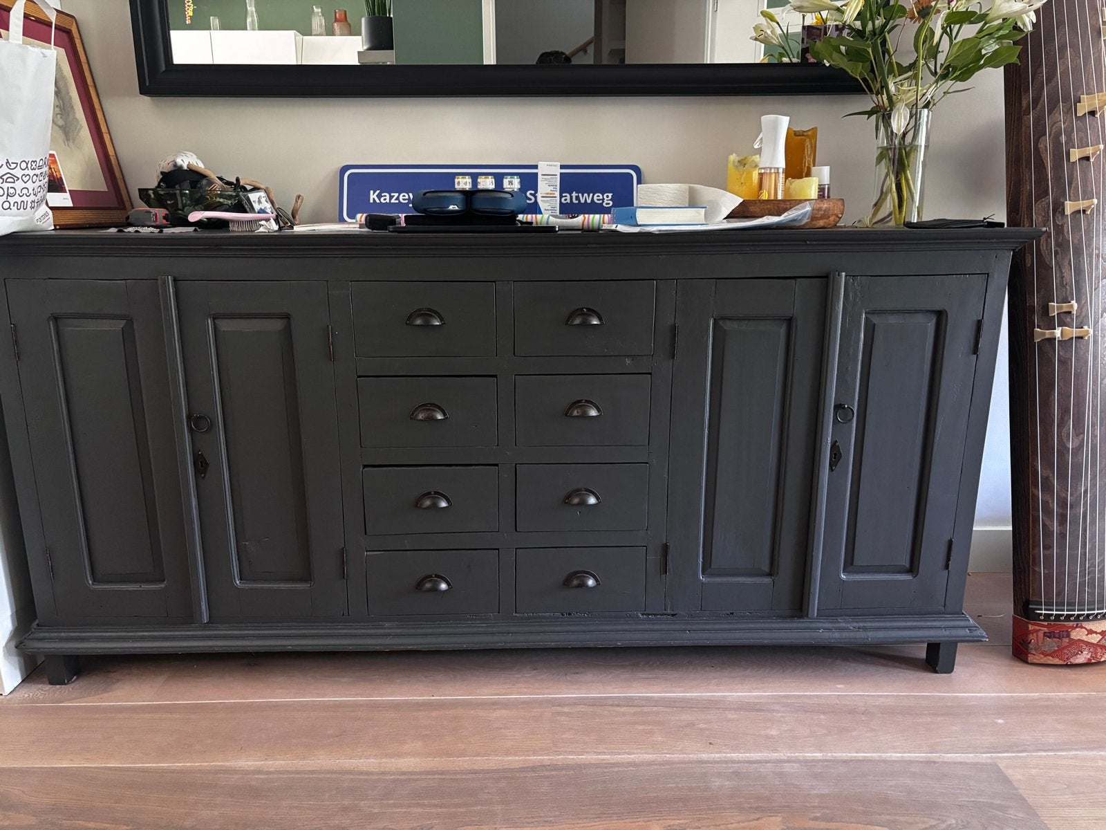 Teak kast - 192x52x90 cm, Ophalen, Gebruikt, 150 tot 200 cm, Teakhout