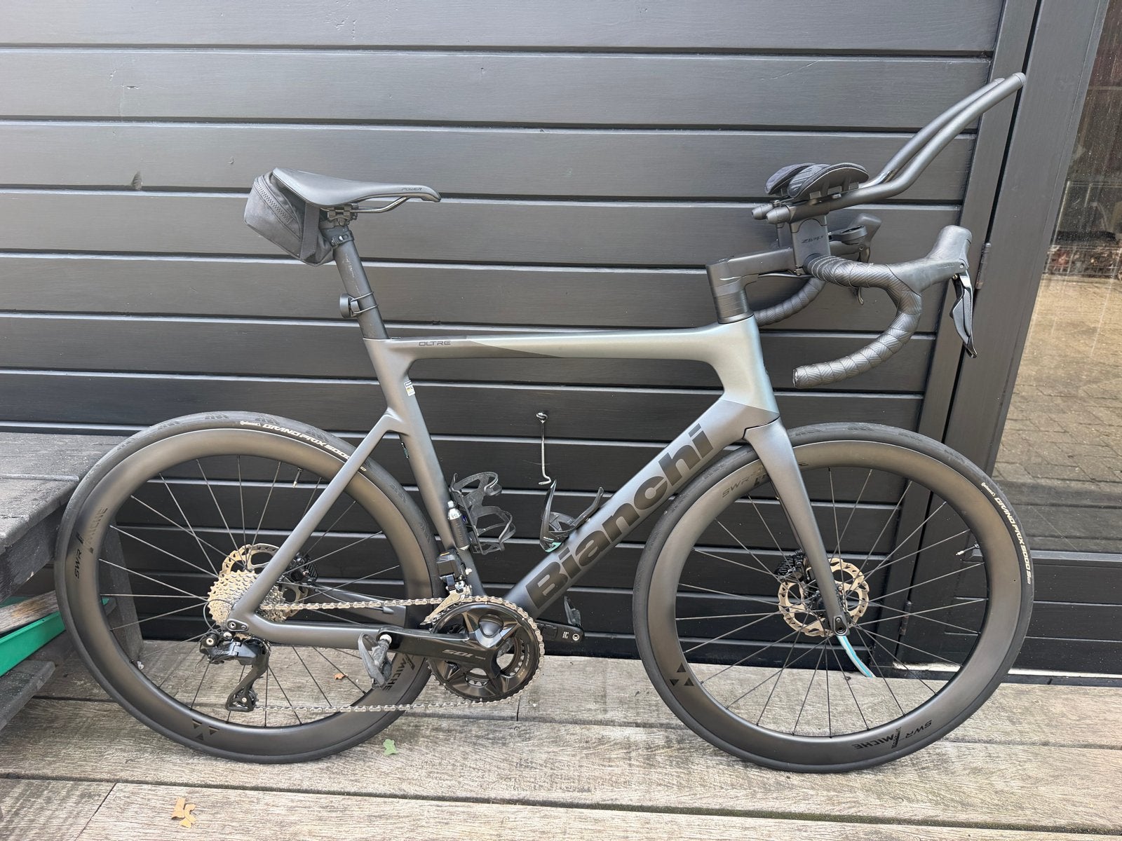 Bianchi Oltre Race 105DI2 ZL Grijs (Maat 59) + Extra Wielset, Fietsen en Brommers, 28 inch, Gebruikt, Carbon, Heren