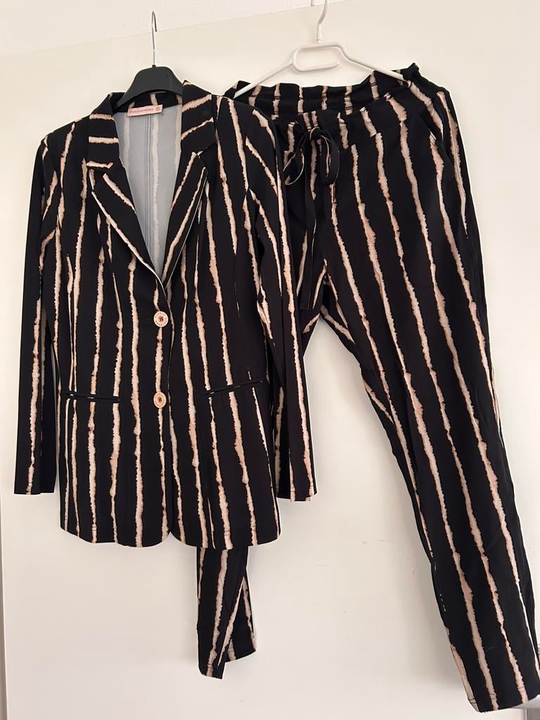 Studio Anneloes colbert met pantalon, Maat 38/40 (M), Kostuum of Pak, Zwart, Ophalen of Verzenden