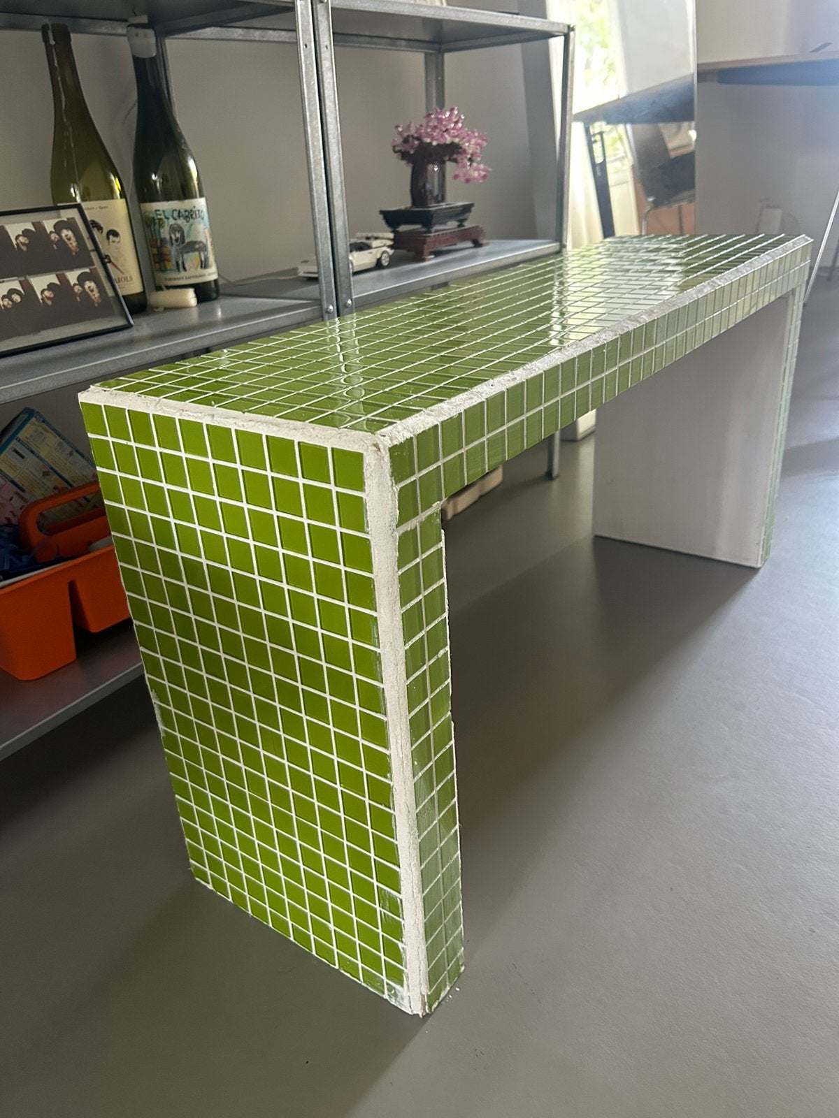 Tegelbankje | Tiled Stool | Tiled Bank, Ophalen, Gebruikt, Rechthoekig, Hout