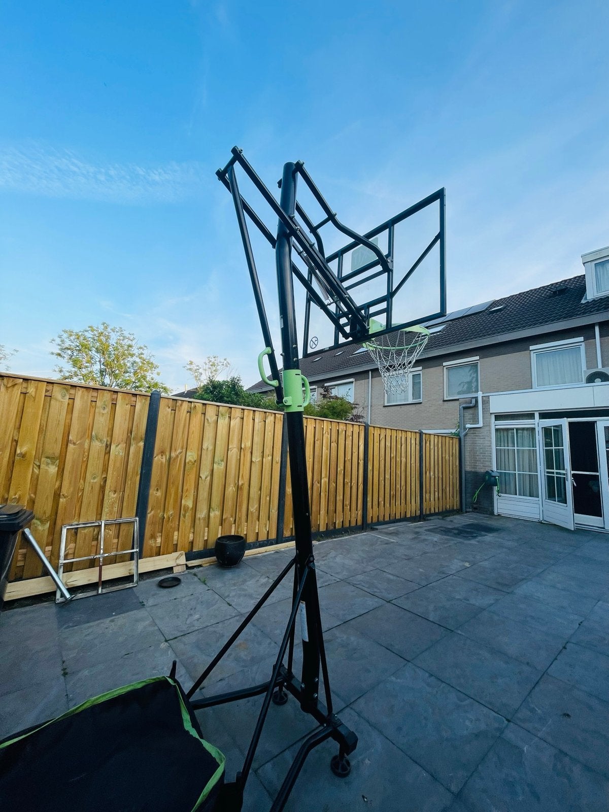 Exit Basketbal Hoepel Verstelbaar 170-305cm met Zandtassen, Sport en Fitness, Ophalen, Gebruikt, Ring, Bord of Paal