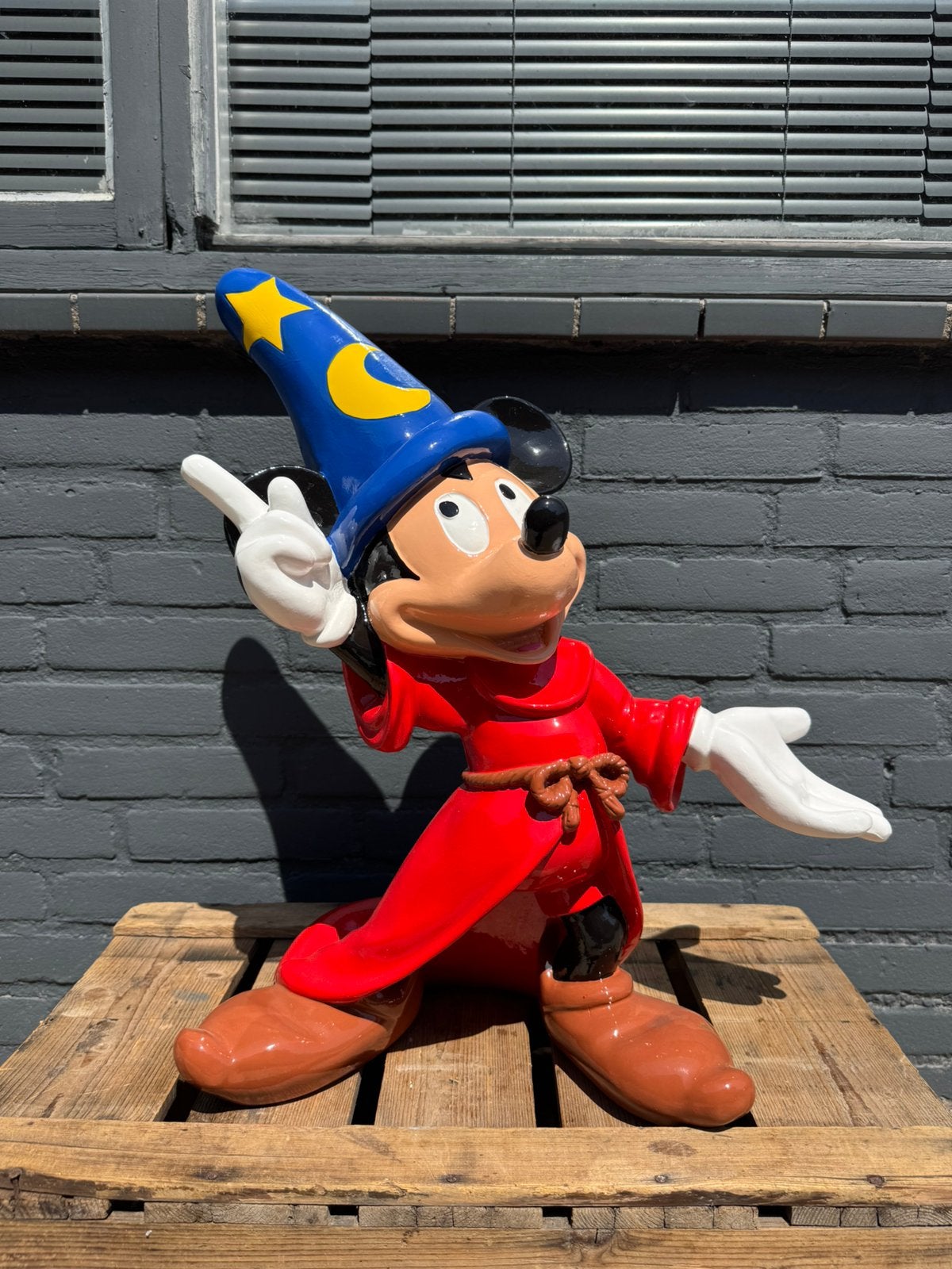 Groot Beeld Mickey Mouse Tovenaarsleerling Disney Fantasia, Verzamelen, Disney, Ophalen, Beeldje of Figuurtje, ., Zo goed als nieuw