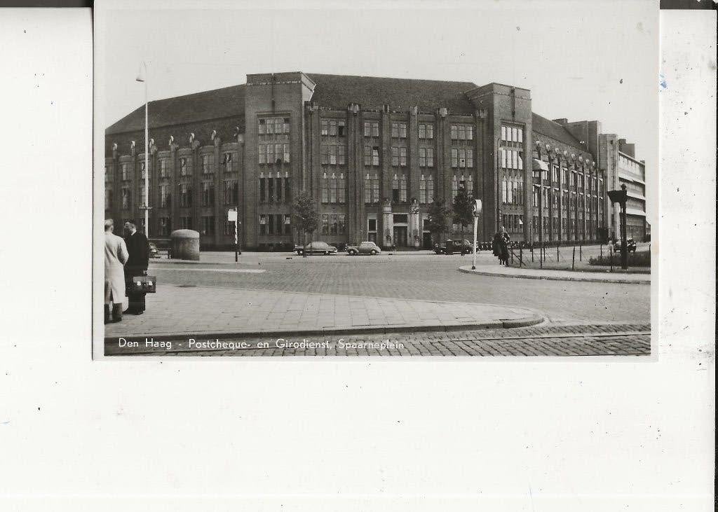 Den Haag Spaarneplein Postcheque en Girodienst, Ophalen of Verzenden, 1940 tot 1960, Ongelopen, Zuid-Holland