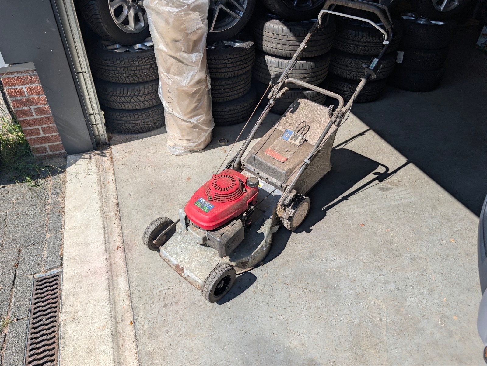 Honda GCV160 Benzine Grasmaaier - Gebruikt, Ophalen, Honda, Gebruikt, Opvangzak