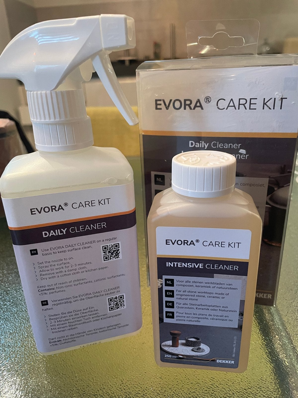 2 sets EVORA Care Kit: Daily & Intensive Cleaner voor Steen, Ophalen of Verzenden, Schoonmaakmiddel