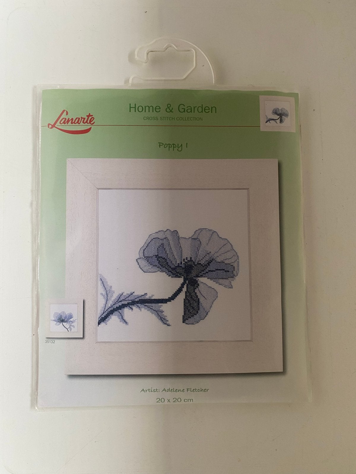 Borduurpakket van Lanarte: POPPY I (Klaproos) 20x20 cm, Ophalen of Verzenden, Nieuw, Handborduren, Borduurpakket