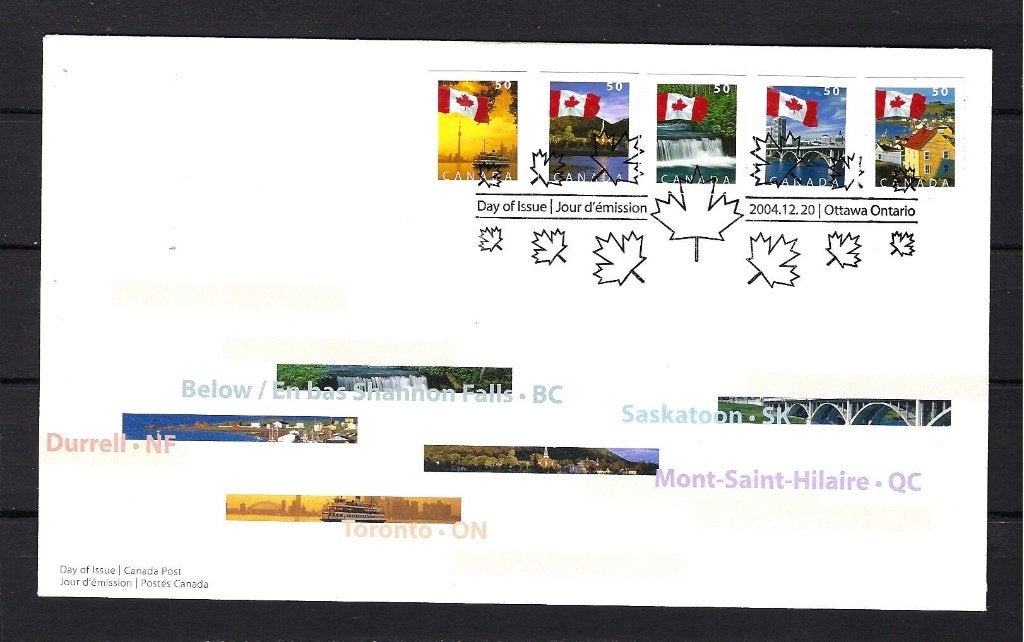 Canada FDC uit 2004 ( Flags), Ophalen of Verzenden, Onbeschreven, Rest van de wereld