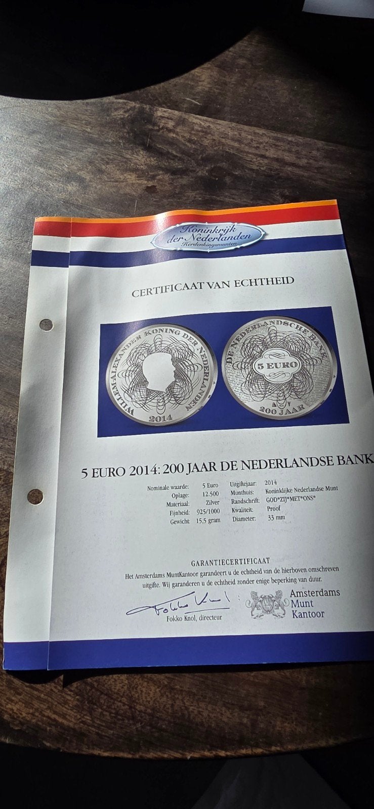 5 Euro 2014: 200 Jaar Koninkrijk der Nederlanden Zilver, Postzegels en Munten, Ophalen of Verzenden