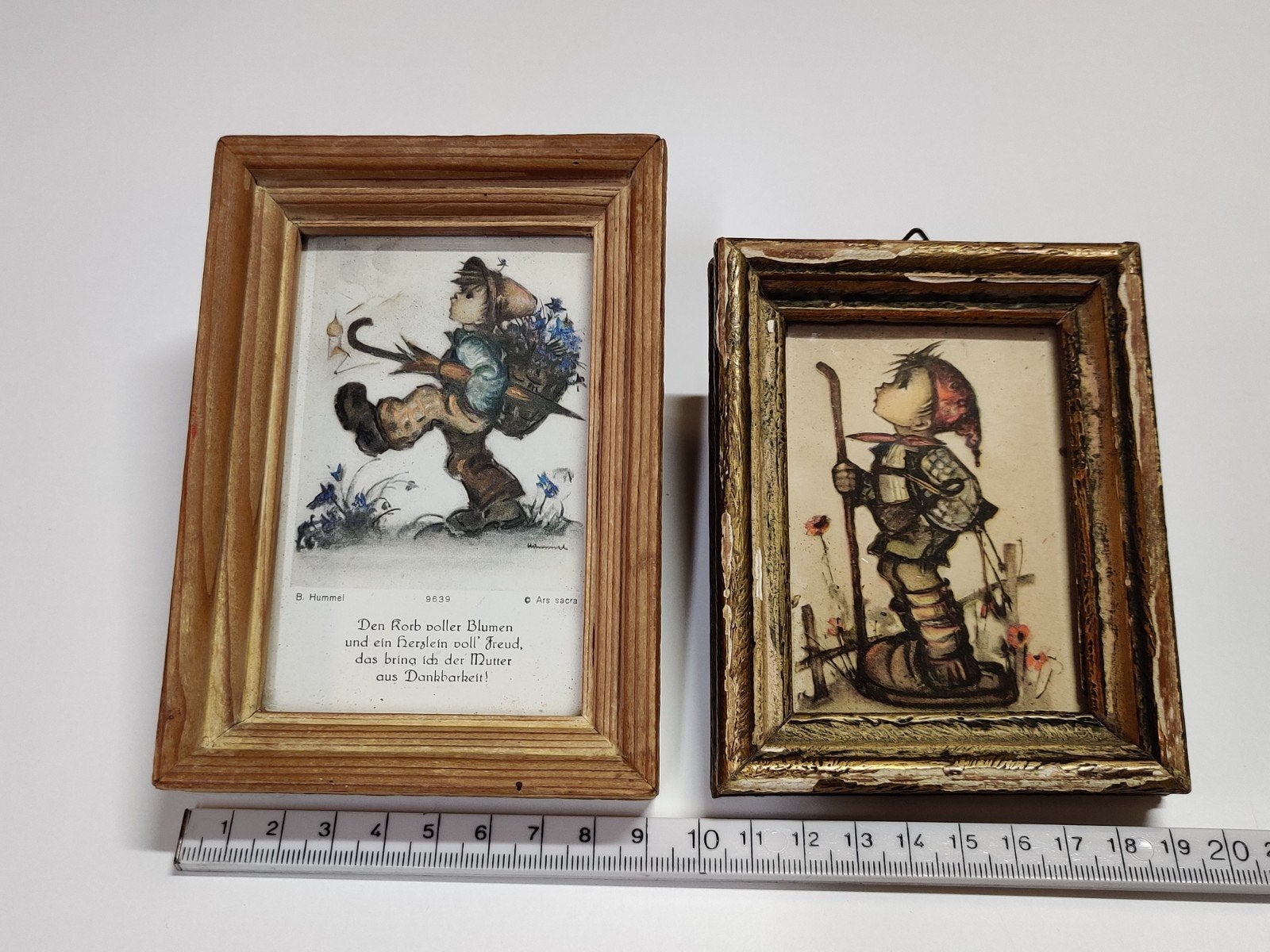 Set van twee oude hummeltje prenten in lijst, Antiek en Kunst, Ophalen of Verzenden