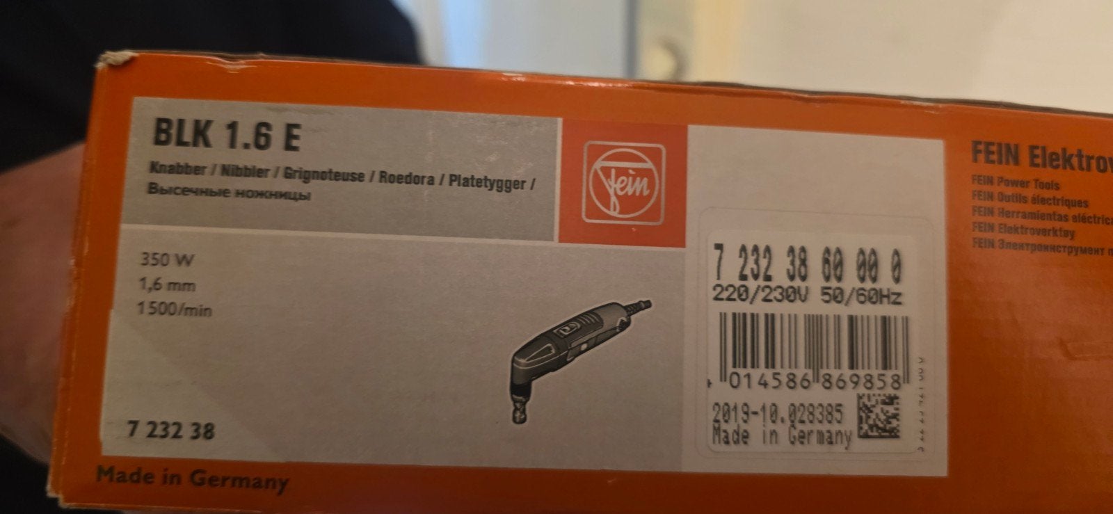 Fein BLK 1.6 E Knabber/Nibbler - Nieuw in doos, Ophalen, Nieuw, Overige typen, Overige merken