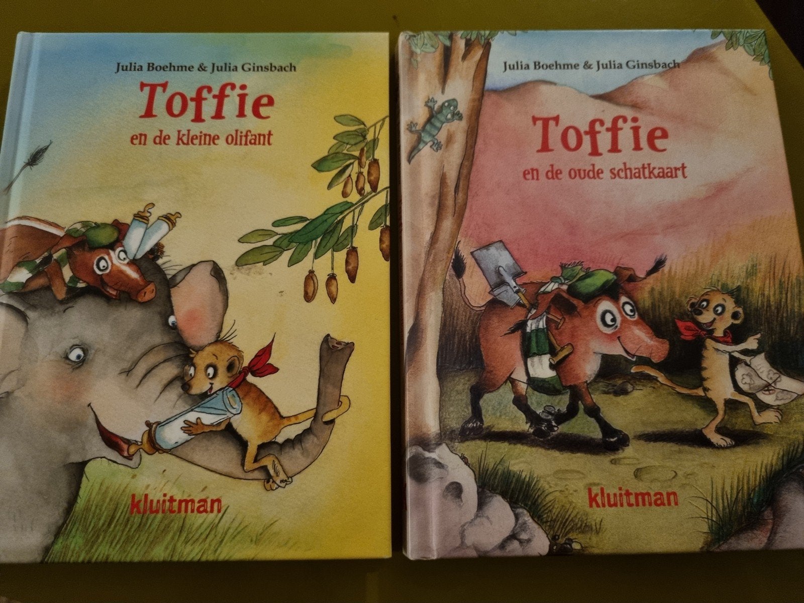 Toffie boeken; kleine olifant,  oude schatkaart, Boeken, Ophalen of Verzenden, Zo goed als nieuw, Julia Boehme Julia Ginsbach