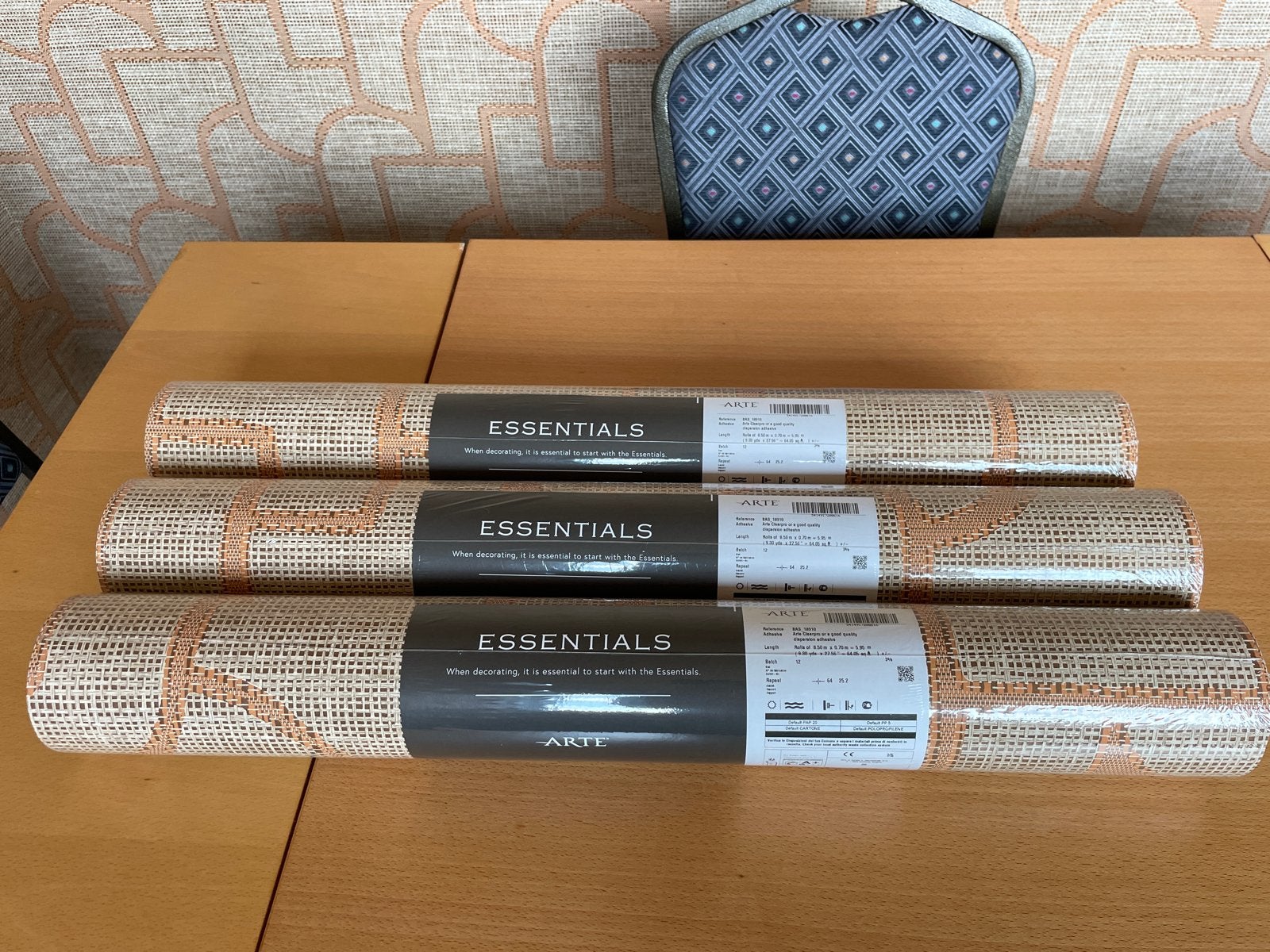 3 rollen Arte Essentials behang - zelfde batchnummer, Huis en Inrichting, Geometrisch, Modern, Ophalen of Verzenden, Vliesbehang