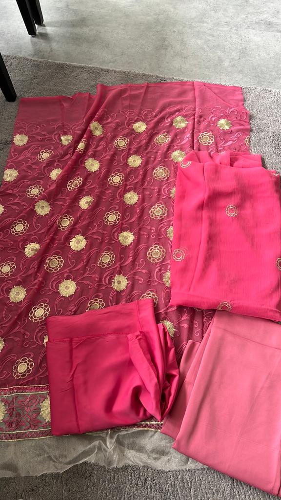 Pakistaanse suitstof  3 delige set, Kleding | Dames, Ophalen of Verzenden, Zo goed als nieuw, Maat 46/48 (XL) of groter, Overige typen