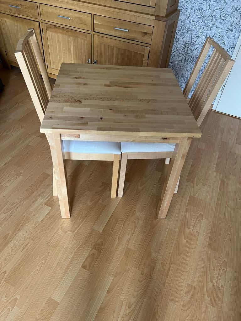 Eetkamer set voor 2 personen bijv studentenkamer (Ikea), Huis en Inrichting, Complete eetkamers, Ophalen, Zo goed als nieuw, Minder dan 4 stoelen