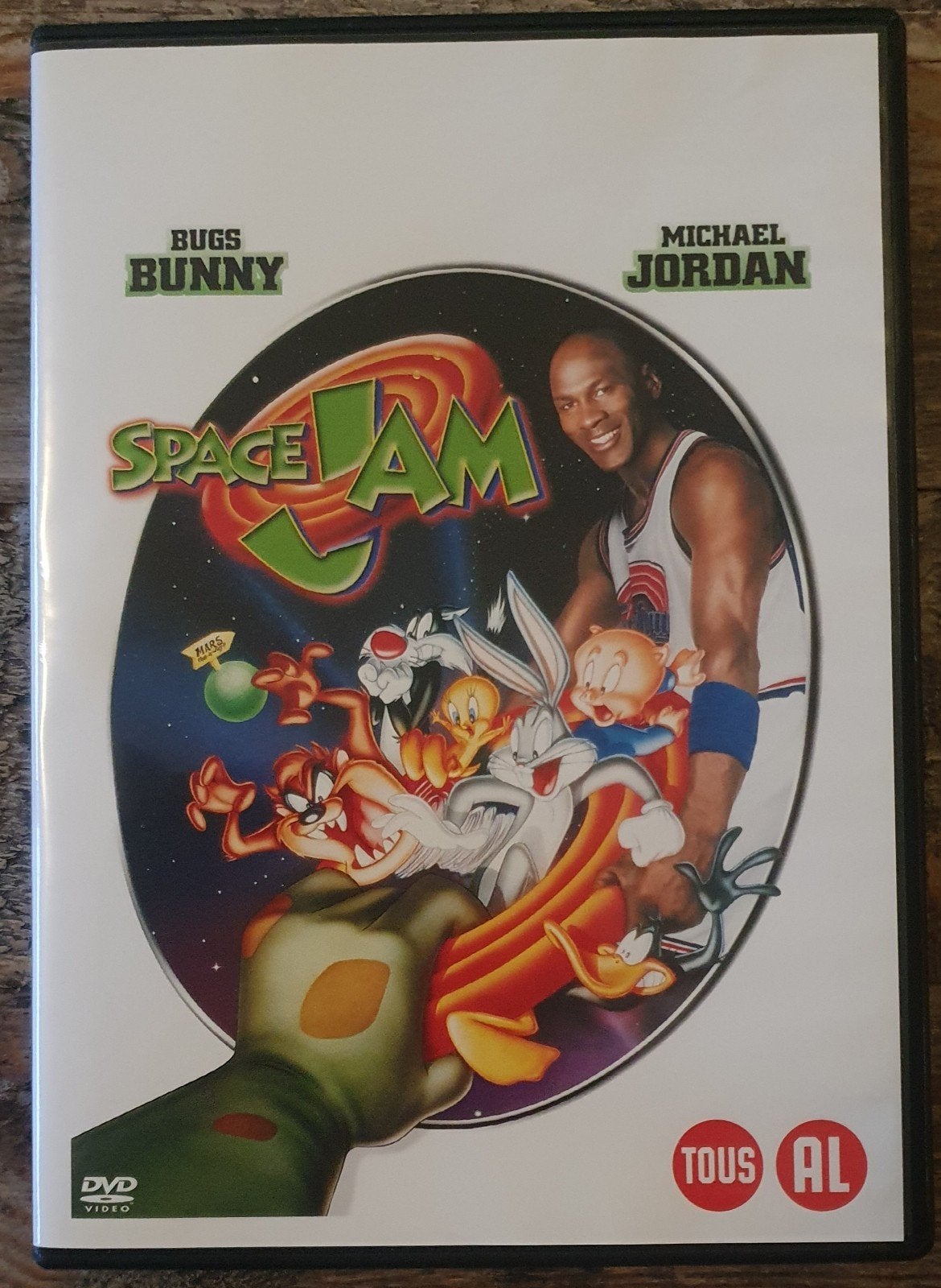 Space Jam DVD - Michael Jordan & Looney Tunes, Cd's en Dvd's, Tekenfilm, Ophalen of Verzenden, Zo goed als nieuw, Alle leeftijden