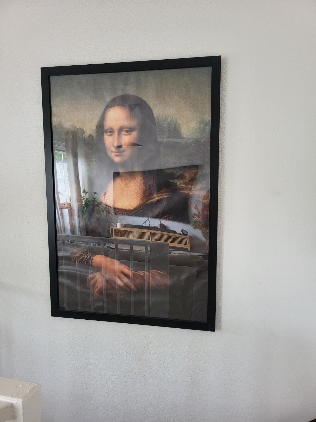 Mona Lisa met lijst - Klassiek portret schilderij, Ophalen of Verzenden
