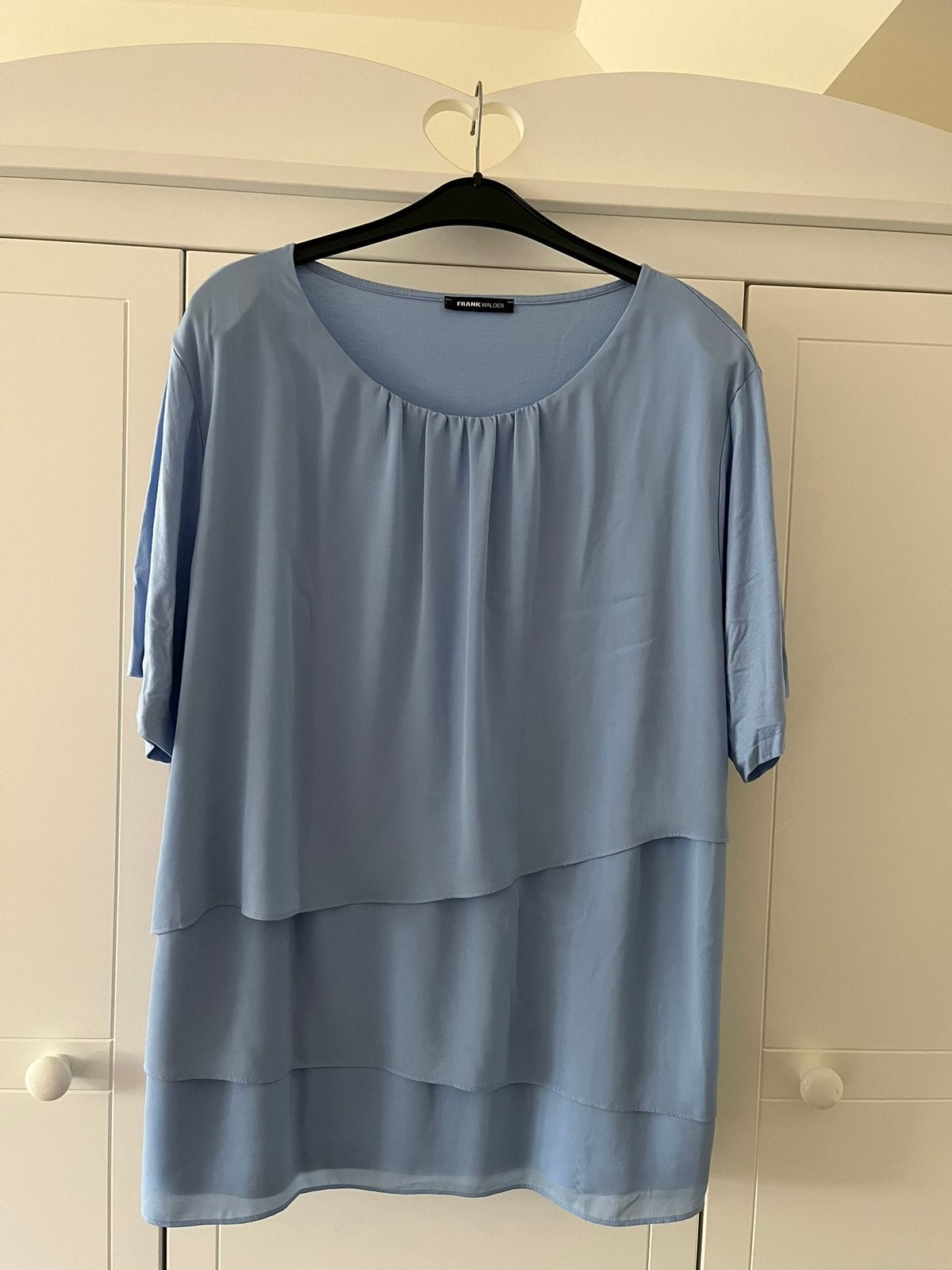 Dames shirtje / shirt lichtblauw van Frank Walder mt 50, Blauw, Maat 46/48 (XL) of groter, Ophalen of Verzenden, Zo goed als nieuw