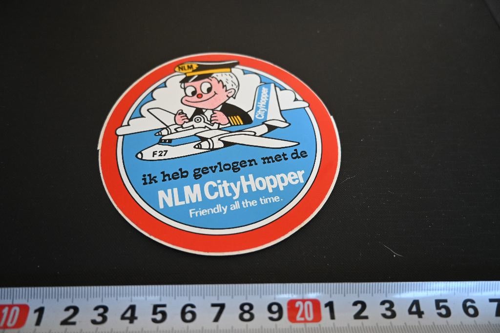sticker Fokker F 27 Ik heb gevlogen met de NLM CityHopper, Ophalen, Zo goed als nieuw, Sticker