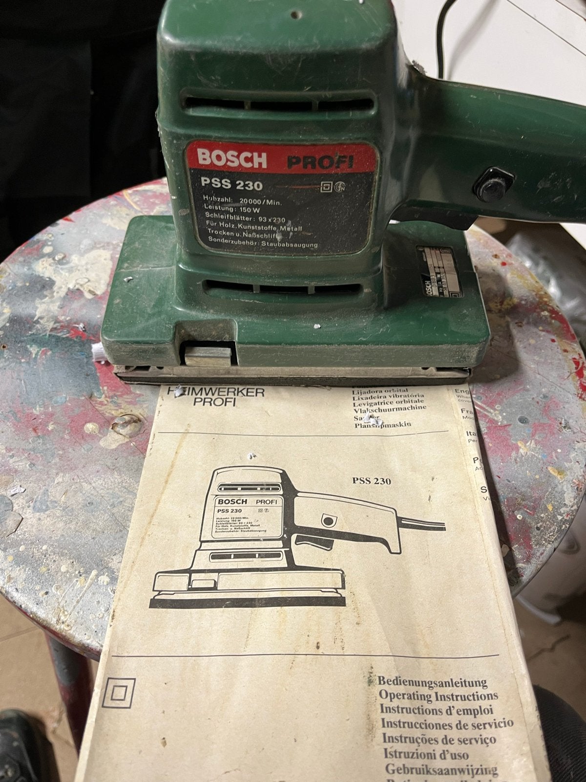 Bosch Profi PSS 230 Vlakschuurmachine - Goed Werkend, Ophalen of Verzenden, Gebruikt, Minder dan 600 watt, Vlakschuurmachine