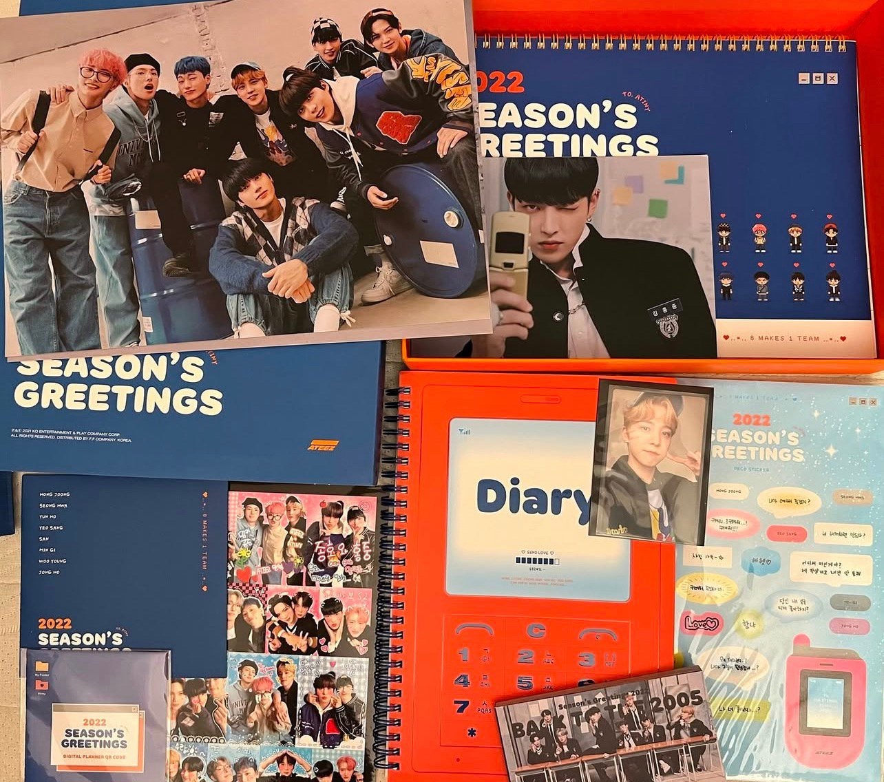 Ateez 2022 seasons greetings, Ophalen of Verzenden, Zo goed als nieuw, Foto of Kaart