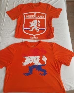 2 Oranje voetbalshirts schoon en in nieuwstaat, Maat M, Ophalen of Verzenden, Zo goed als nieuw, Shirt