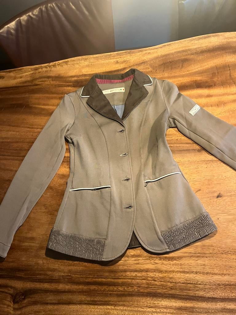 Animo Italia Wedstrijdjasje - Grijs, Maat xxs/xs, Dieren en Toebehoren, Paardrijkleding, Ophalen of Verzenden, Zo goed als nieuw
