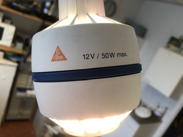 Onderzoekslamp slangenhals railbevestiging Heine HL5000, Niet ingevuld, Niet ingevuld, Ophalen of Verzenden, Zo goed als nieuw