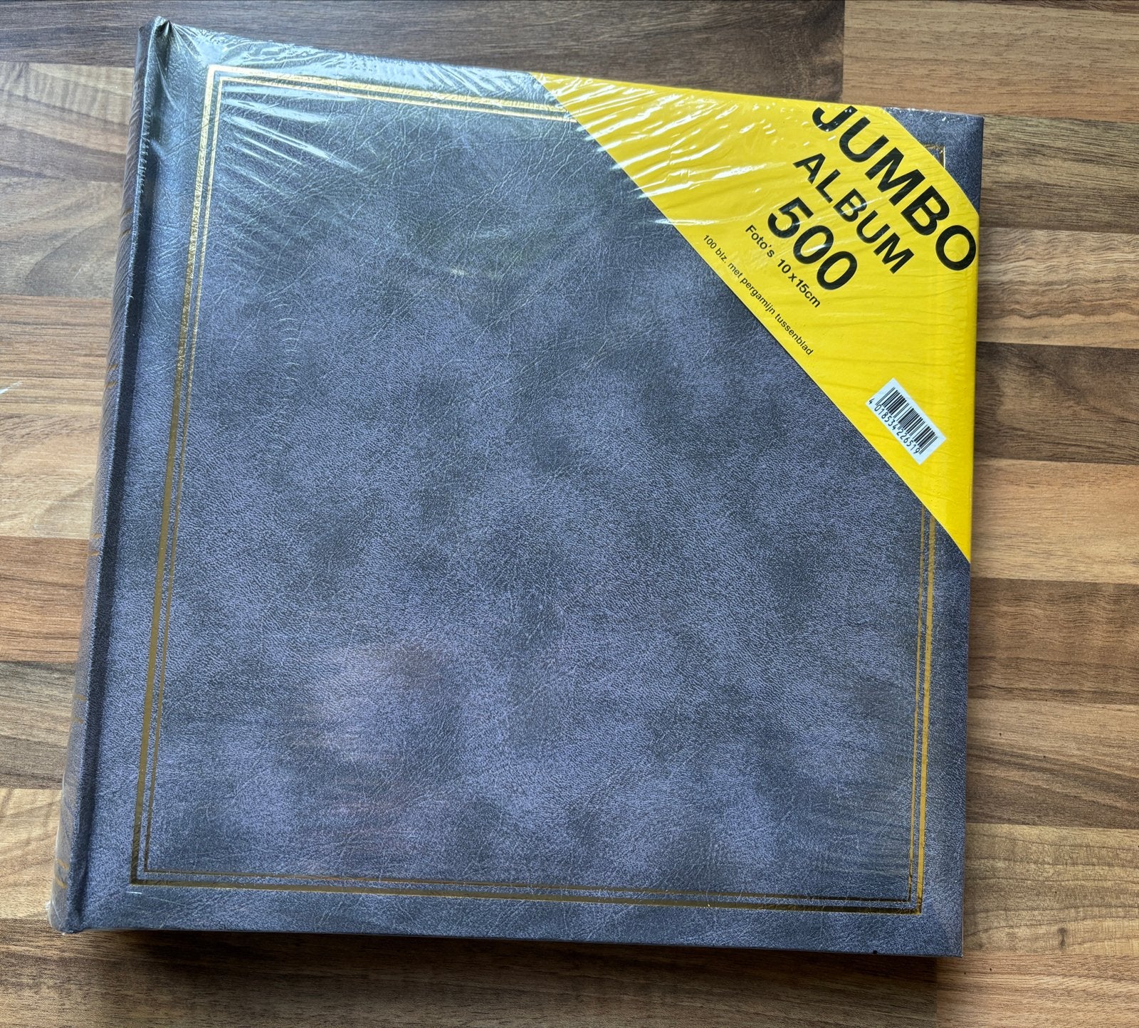 1 Jumbo Fotoalbum Grijs/Blauw, Ophalen, Met pergamijn tussenbladen, Nieuw, Overige kleuren