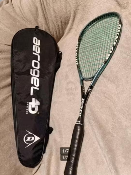 Dunlop c max carbon squashracket Jonathan power, Sport en Fitness, Squash, Gebruikt, Ophalen of Verzenden, Racket