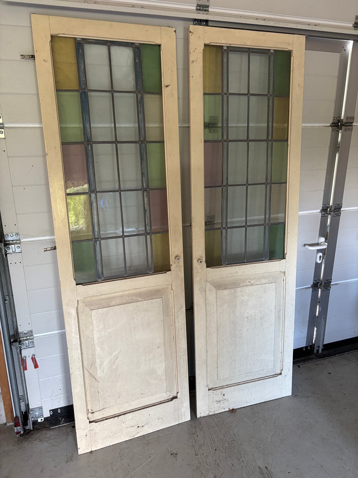 Glas in lood deuren, Antiek en Kunst, Ophalen of Verzenden