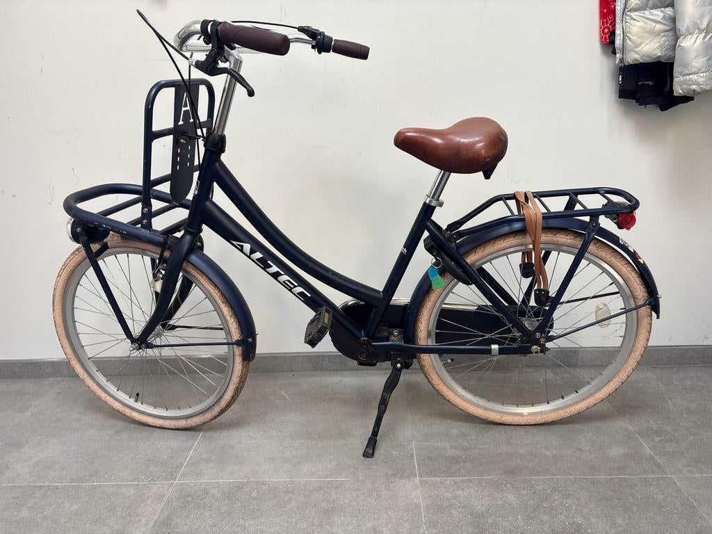 Altec Transportfiets meisjes - blauw met bruin zadel, Ophalen, Gebruikt, Velgrem, Versnellingen