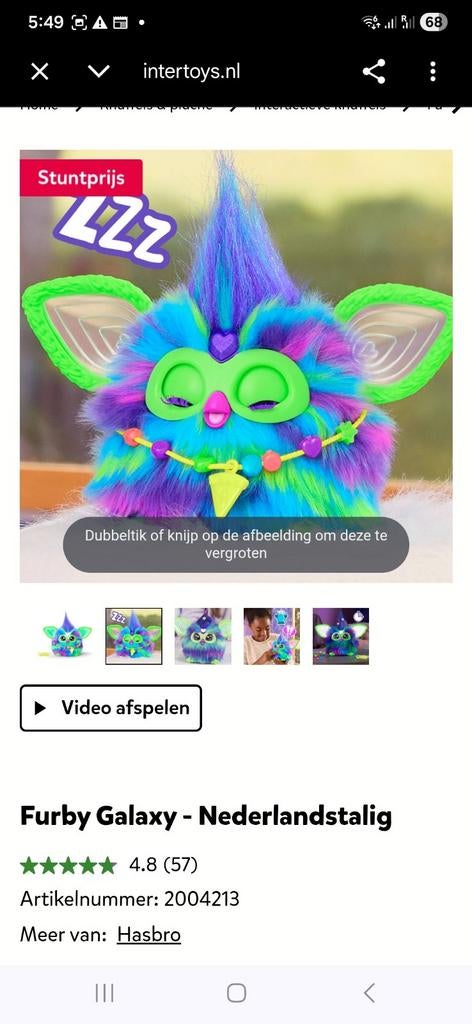Furby, Ophalen of Verzenden, Zo goed als nieuw, Overige typen
