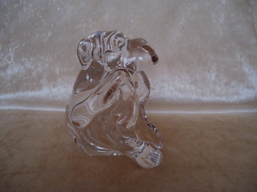 Vintage Art vannes France kristallen apenbeeldje jaren 70, Ophalen of Verzenden