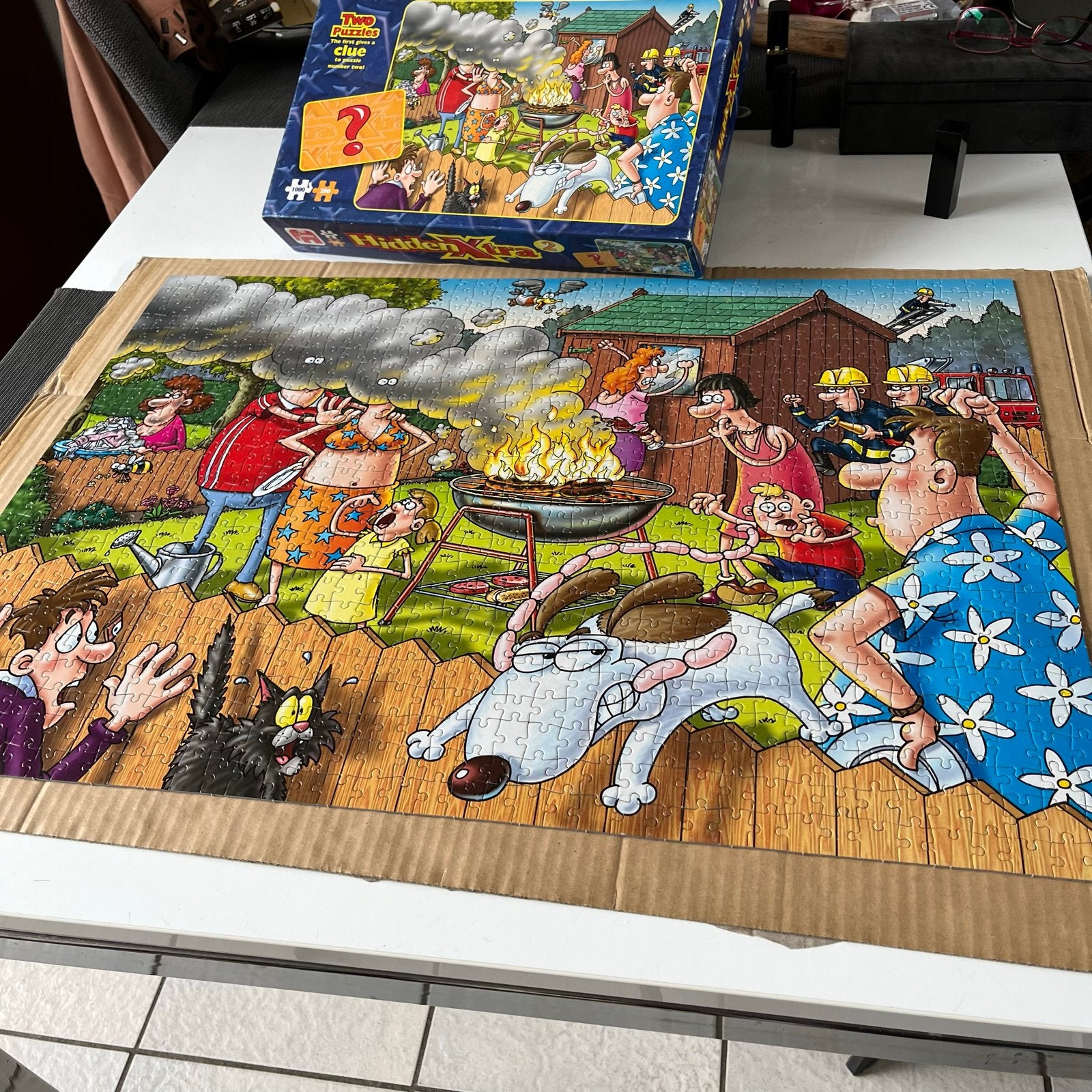 Jumbo Puzzel - De Brandweerwedstrijd, Ophalen, 500 t/m 1500 stukjes, Zo goed als nieuw, Legpuzzel