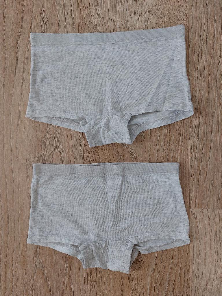 Twee licht grijze onderbroeken Hema maat 158-164, Nacht- of Onderkleding, Meisje, Nieuw, Ophalen of Verzenden