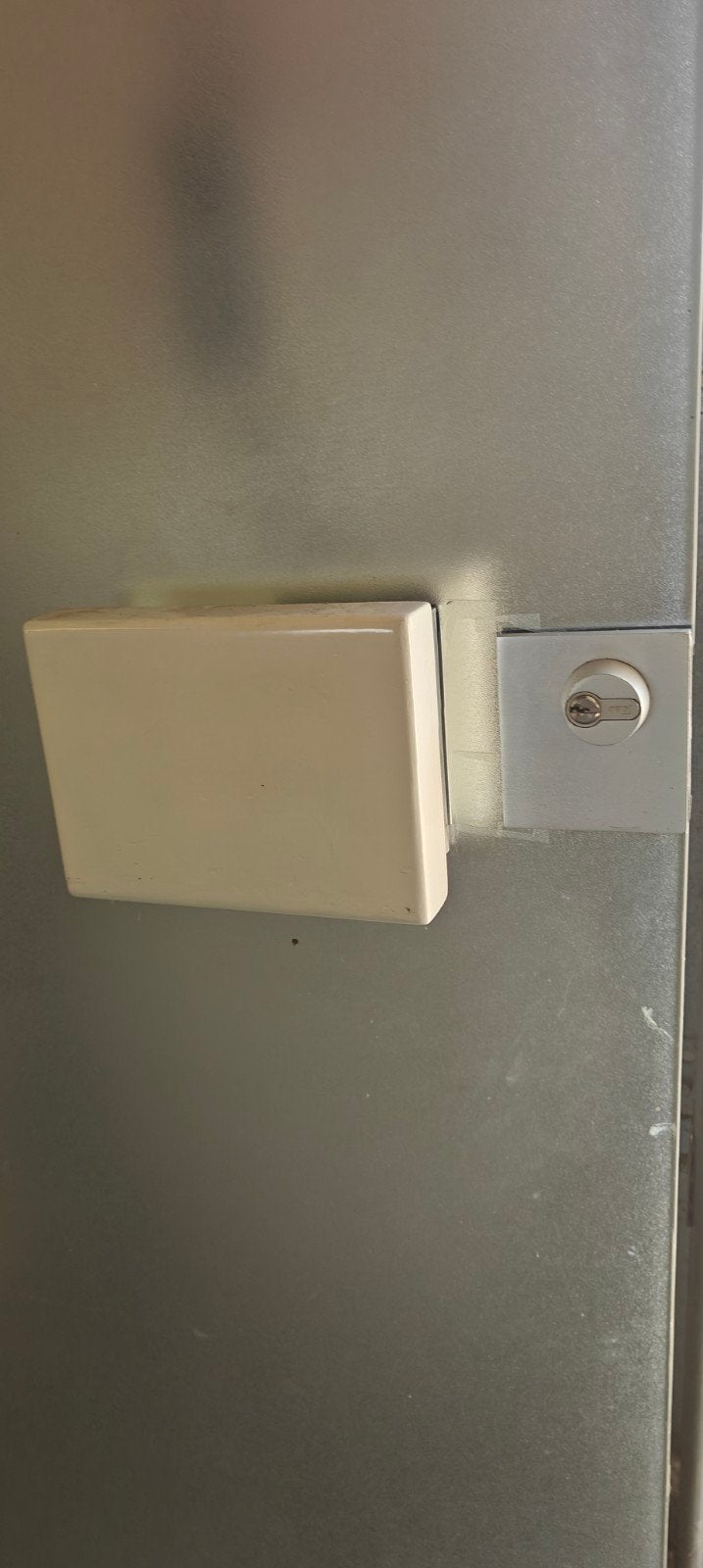 Glazen deur met mat glas en slot, Doe-het-zelf en Verbouw, Ophalen, Gebruikt, Binnendeur, Glas