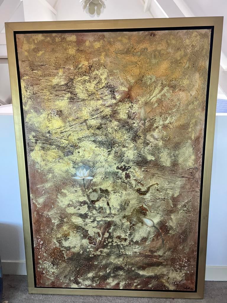 Groot schilderij met 3D-effect en subtiele glitters, Ophalen